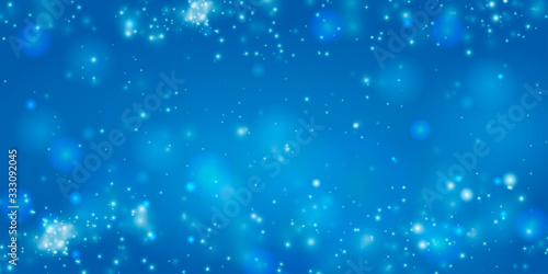 マスター2背景素材：玉ボケ　海　水　背景　ゴージャス　青色　クリスマス　雪　冬　水しぶき　波　キラキラ