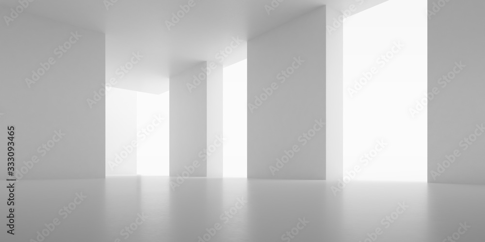 Abstract of concrete space with sun light cast the shadow on the wall ,Geometric structure, Museum space,Perspective of brutalism architecture,3d rendering. Abstract of concrete space with sun light cast the shadow on the wall ,Geometric structure, Museum space,Perspective of brutalism architecture,3d rendering.