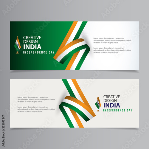 Happy India Independence Day Celebration Creative Design Vector Template Design Illustration