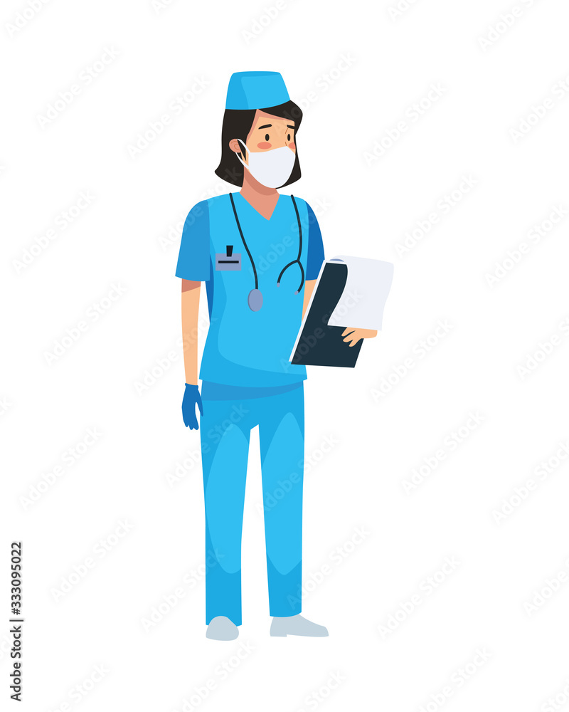 nurse professional worker avatar character nurse professional worker avatar character