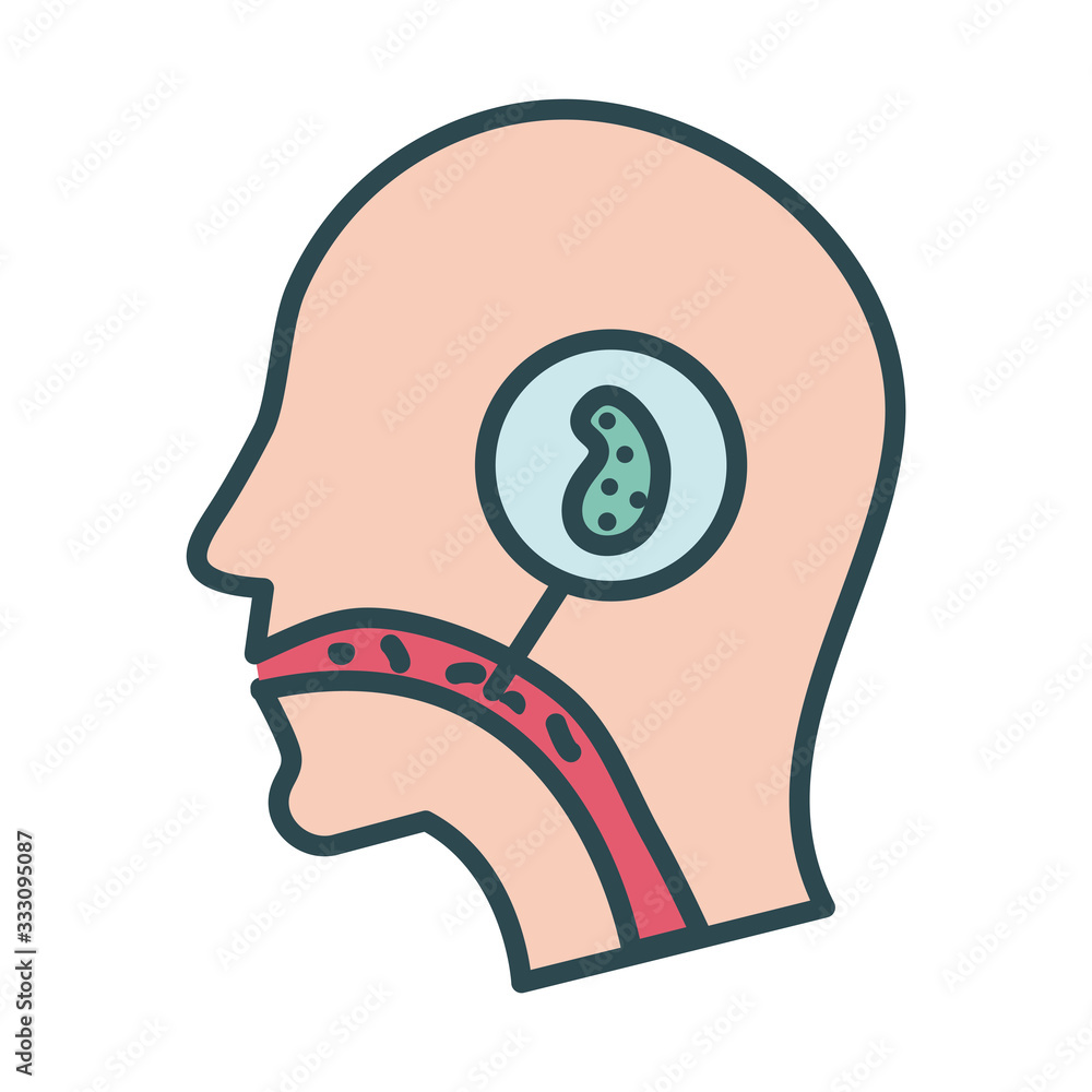 profile with infected cell covid19 fill icon profile with infected cell covid19 fill icon