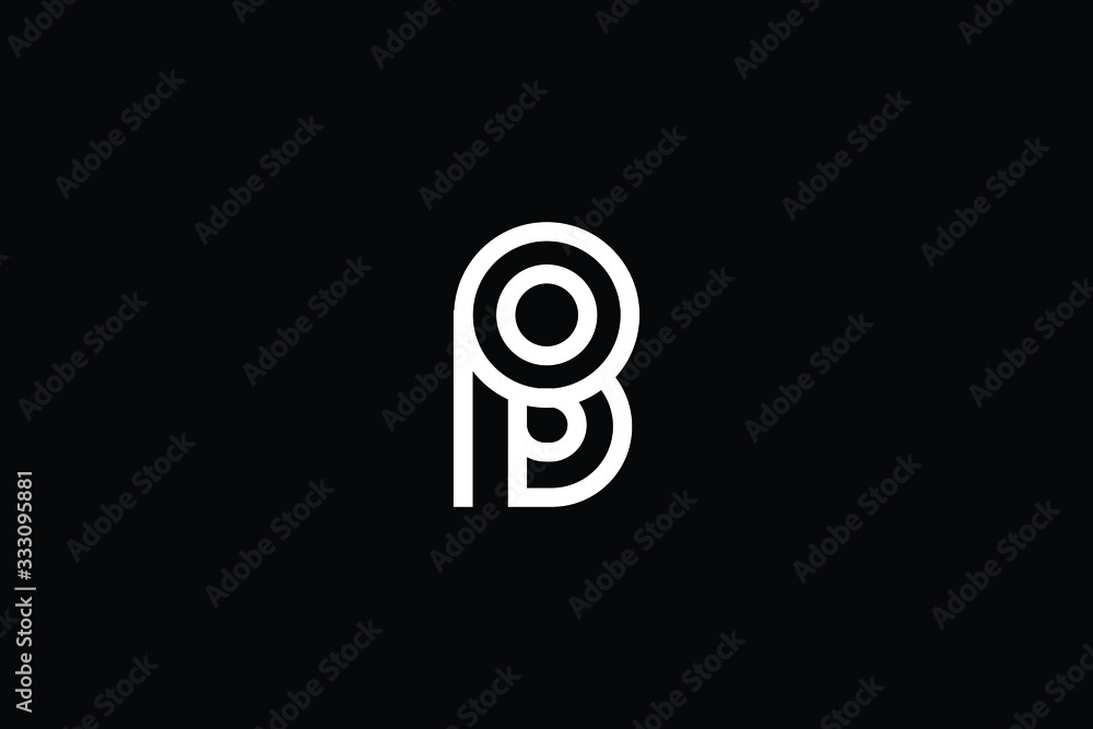 Minimal elegant monogram art logo. Outstanding professional trendy awesome artistic B BP PB initial based Alphabet icon logo. Premium Business logo White color on black background Minimal elegant monogram art logo. Outstanding professional trendy awesome artistic B BP PB initial based Alphabet icon logo. Premium Business logo White color on black background