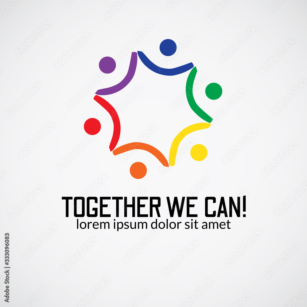 together logo vector illustration. together logo vector illustration.
