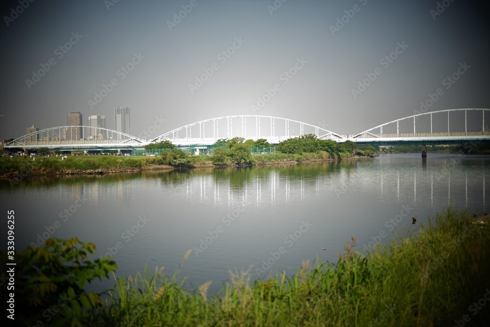 Obraz premium 橋, 川, 建築, 水, 夜, シティ, シドニー, 空, 旅行, ランドマーク, ユーロパ, 風景, 都市景観, 