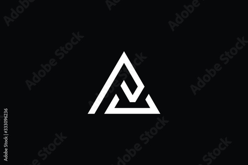 Minimal elegant monogram art logo. Outstanding professional trendy awesome artistic AP PA FA AF initial based Alphabet icon logo. Premium Business logo White color on black background