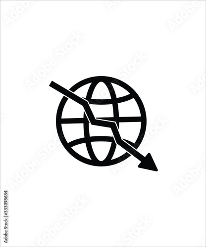 world downfall flat icon,vector best flat icon.