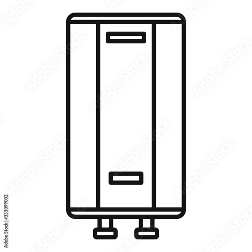 Warming boiler icon. Outline warming boiler vector icon for web design isolated on white background