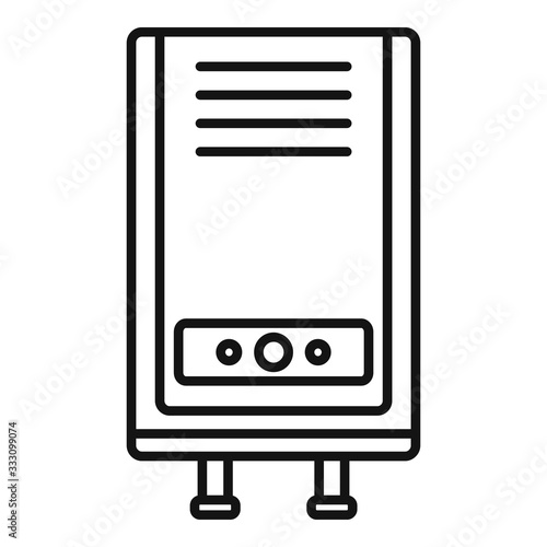 Thermal boiler icon. Outline thermal boiler vector icon for web design isolated on white background