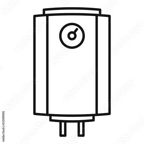 House boiler icon. Outline house boiler vector icon for web design isolated on white background