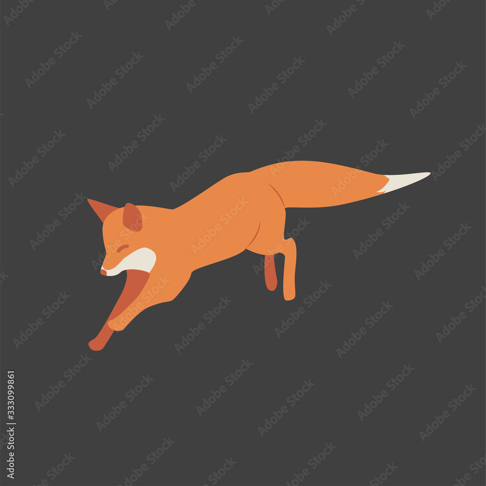 cute fox vector illustration. isolated. cute fox vector illustration. isolated.