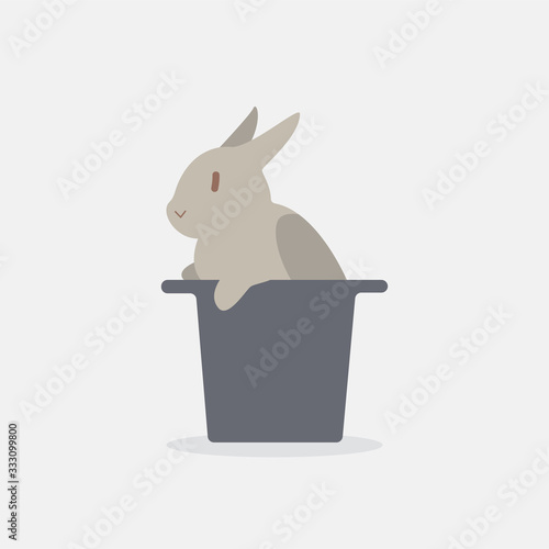 Rabbit, bunny - vector, easter illustration.