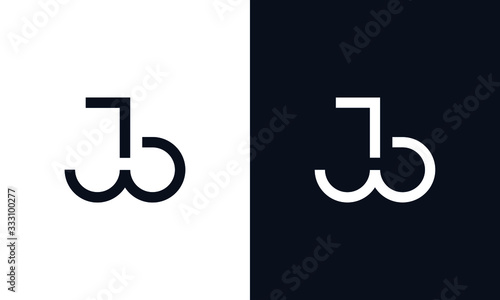 Minimal Abstract elegant line art letter JB logo. This logo icon incorporate with letter J and B in the creative way.