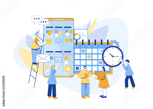 Agile project management process. Communication, teamwork, business process.