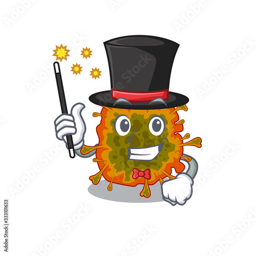 Charming duvinacovirus cartoon design performance as a Magician style