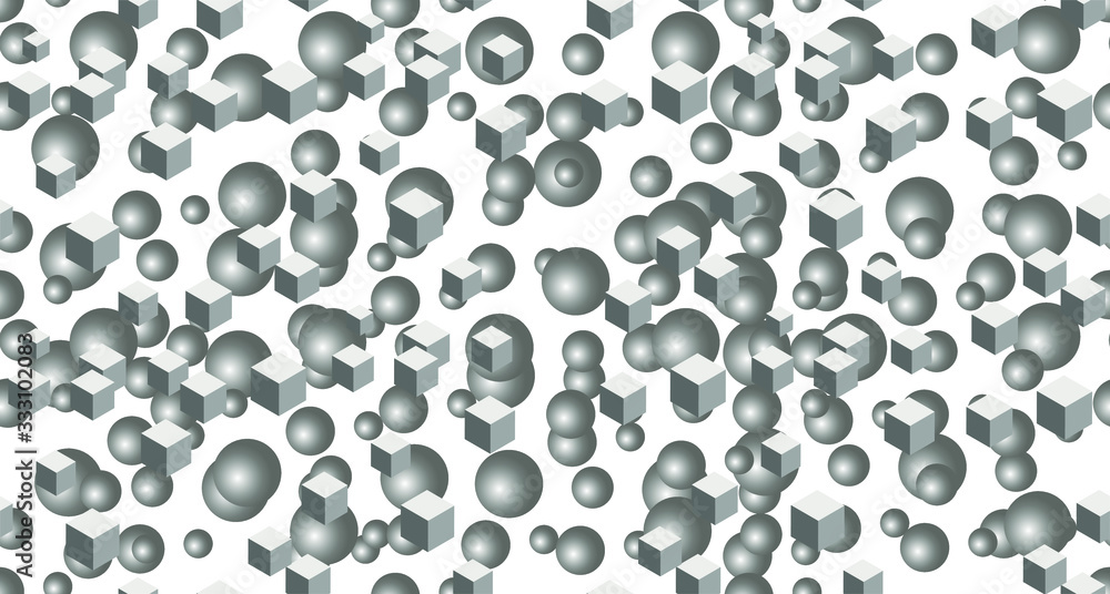 Balls and cubes. Seamless pattern. Vector illustration. Backgrounds. Balls and cubes. Seamless pattern. Vector illustration. Backgrounds.