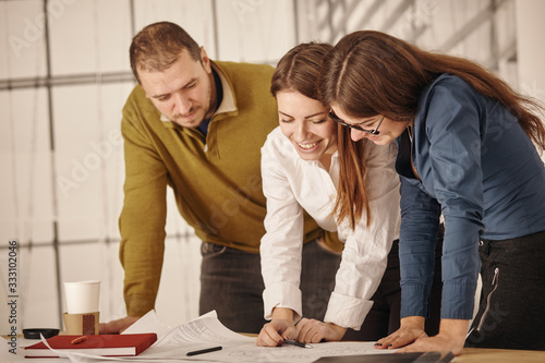communicating partners at a business meeting