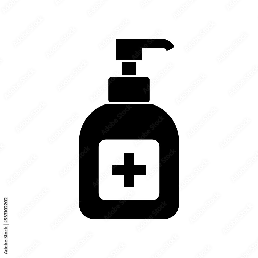 Hand sanitizer icon vector. Disinfection. Hand sanitizer bottle icon, liquid soap icon vector Hand sanitizer icon vector. Disinfection. Hand sanitizer bottle icon, liquid soap icon vector