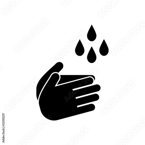 Wash hands icon vector. Hand wash vector icon. Hand washing icon. Clean hands
