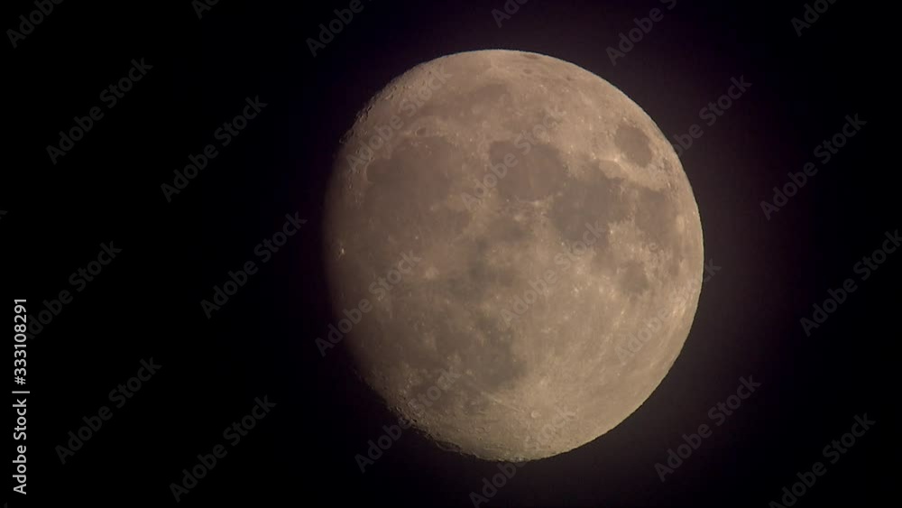Half full moon and craters Half full moon and craters