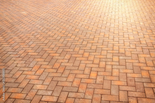 Red, gorgeous, rectangular ceramic clinker tile for patio or sidewalk