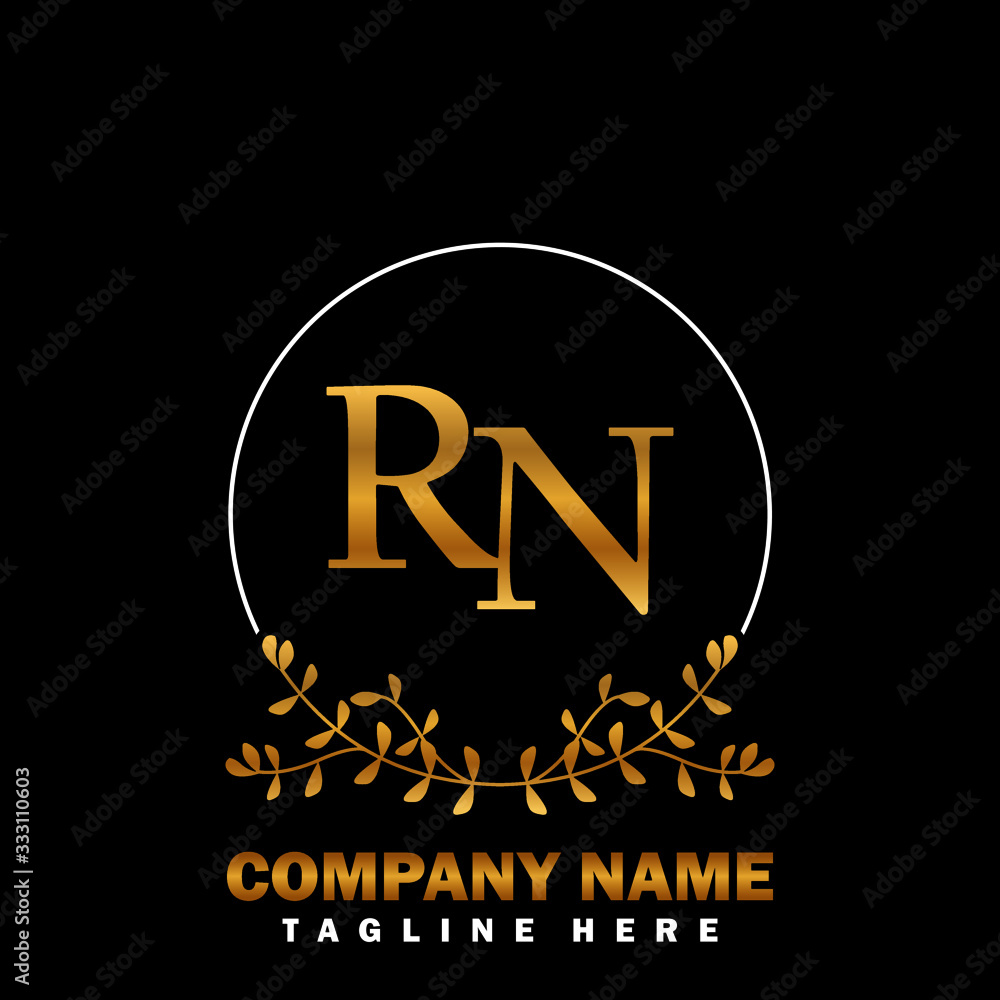 RN Letter Logo Design Vector Typography For Any Company Or Business Stock  Vector | Adobe Stock