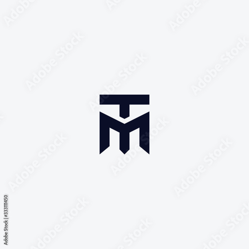logo letter MT or TM with a unique design