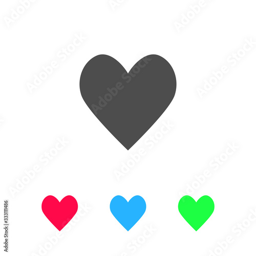 Heart Icon icon flat.