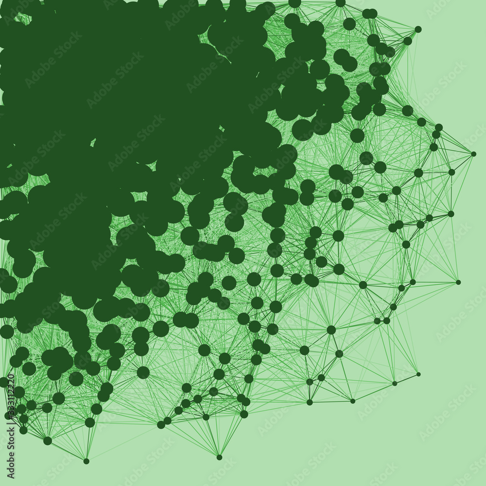 Naklejka premium Network Mesh Procedural Art background illustration