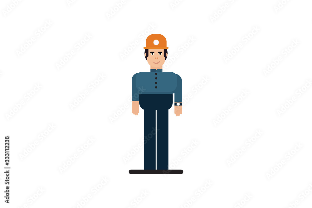 Character in flat design style isolated. Flat character cartoon vector illustration. Character in flat design style isolated. Flat character cartoon vector illustration.