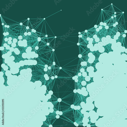 Network Mesh Procedural Art background illustration