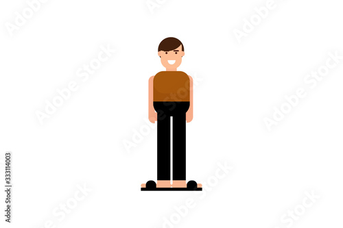 Character in flat design style isolated. Flat character cartoon vector illustration.