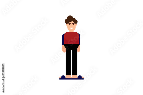 Character in flat design style isolated. Flat character cartoon vector illustration.