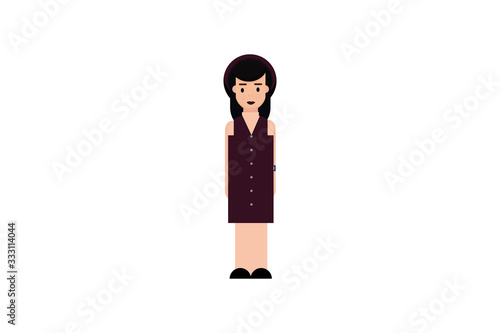 Character in flat design style isolated. Flat character cartoon vector illustration.