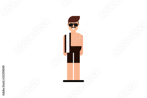 Character in flat design style isolated. Flat character cartoon vector illustration.