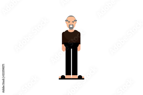 Character in flat design style isolated. Flat character cartoon vector illustration.