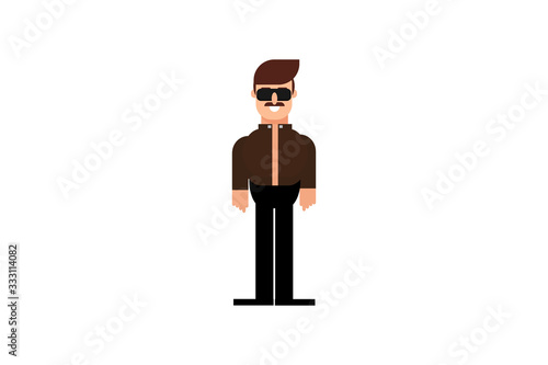 Character in flat design style isolated. Flat character cartoon vector illustration.