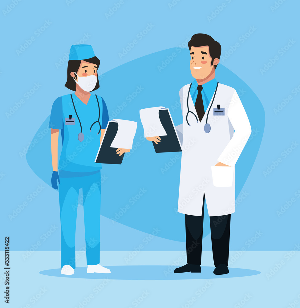 nurse and doctor avatars characters nurse and doctor avatars characters