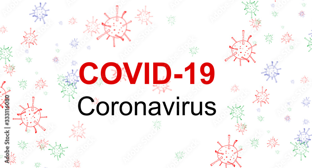 Inscription COVID-19 on white background. World Health Organization WHO introduced new official name for Coronavirus disease named COVID-19