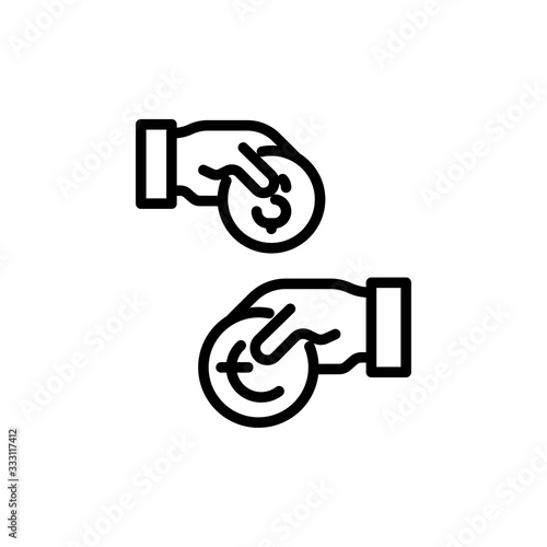 Simple exchange line icon.