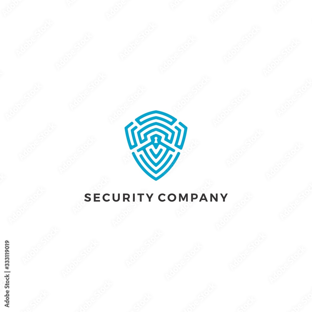 Abstract security shield company logo Abstract security shield company logo