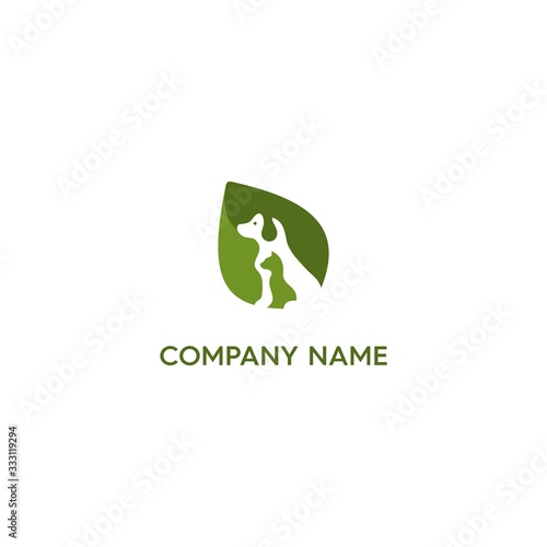 Negative Space pet and dog logo