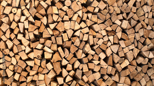 Tela Texture, chopped firewood from different species of trees.