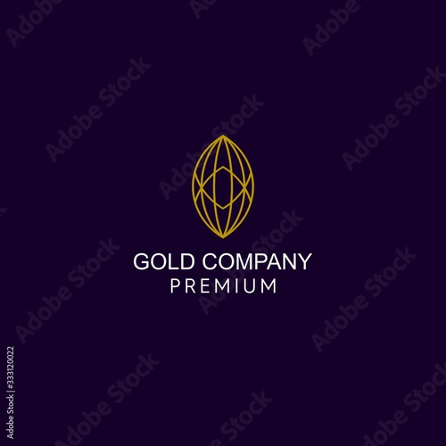 Mono line jewelry elegant modern logo