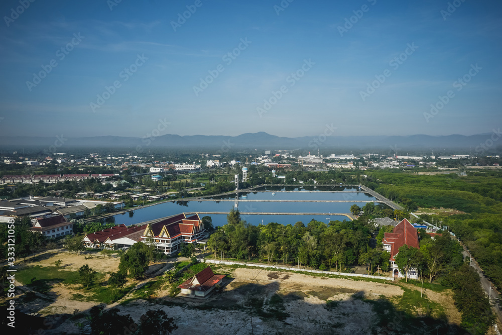 Beautiful panorama of Prachuap Khiri Khan in Thailand