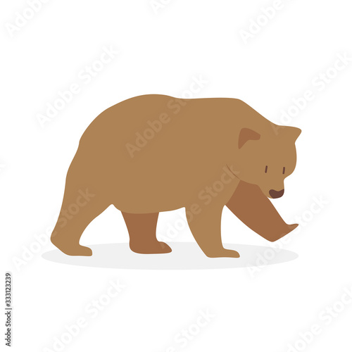 Cartoon bear. Cute Cartoon bear, Vector illustration on a white background. Drawing for children.