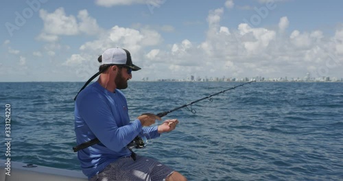 Wallpaper Mural Men Fishing on boat at sea during sunny day Torontodigital.ca