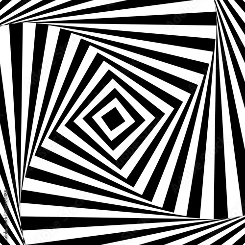 Abstract square waves illusion optic background, an optical illusion room. optical illusion and background concept.