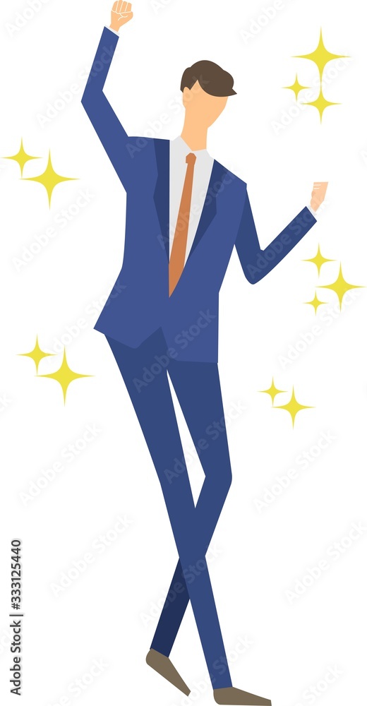 会社員 ベクター イラスト 喜び ガッツポーズ 幸せ 会社員 ベクター イラスト 喜び ガッツポーズ 幸せ