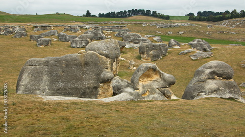 Elephant Rocks near Duntroon on South Island of New Zealand photo