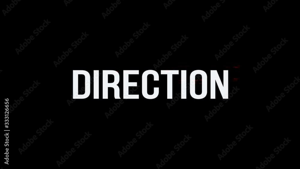 Direction. Animation of Text With Glitch Effect. Alpha Channel Direction. Animation of Text With Glitch Effect. Alpha Channel